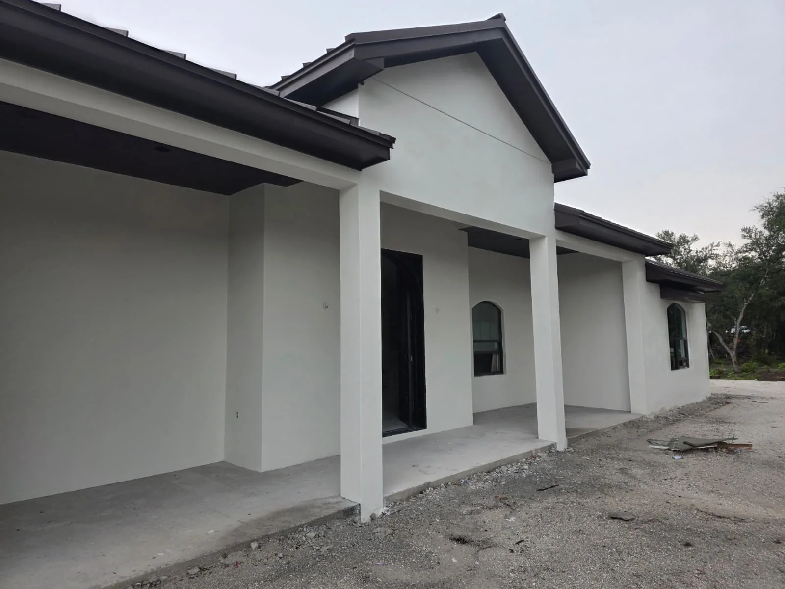 Stucco exterior finish on a custom residential construction project in Central Florida
